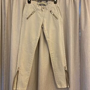Anthropologie Off White Zipper detail Jeans, Size 25__
